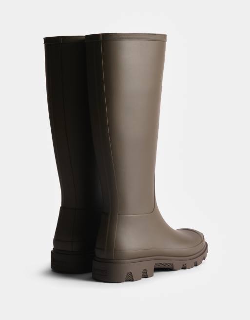 Botas de agua altas marrón chocolate unisex Downpour de Hunter, 3 de 4