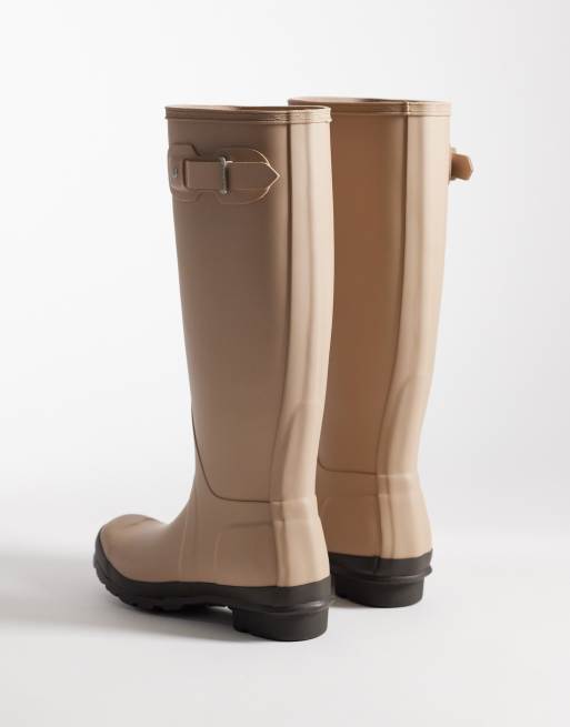 Botas de agua altas marrón moca Original de Hunter, 4 de 5
