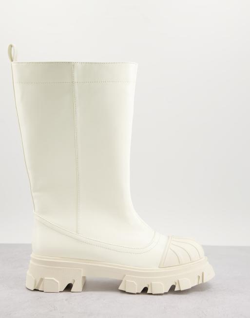 Botas de agua beis con puntera protectora Ajax de Public Desire 