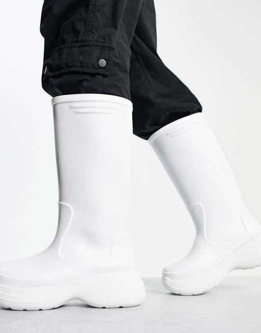 Botas de best sale agua blancas