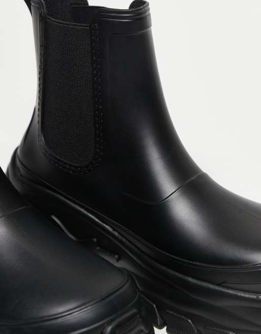 Botas de agua Chelsea negras con suela gruesa de ASOS DESIGN, 2 de 3