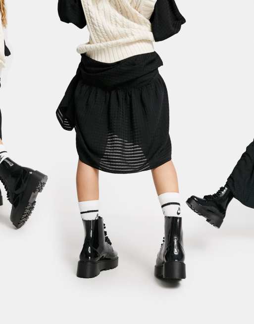 Botas de agua con cordones en negro Generate de ASOS DESIGN, 2 de 4