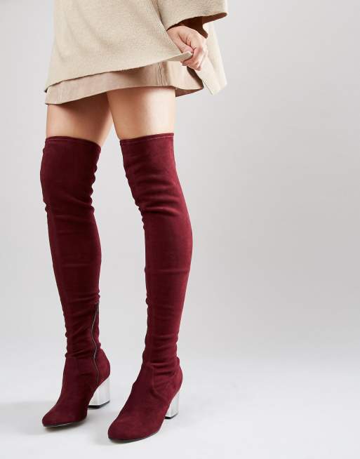 Botas tacon online transparente