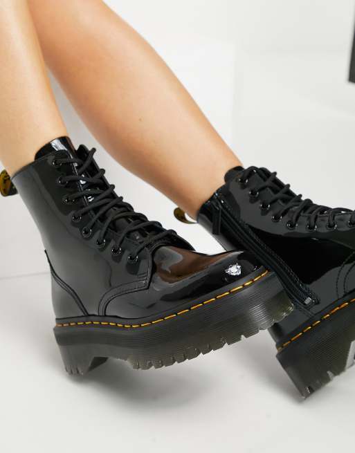 cerca jueves maquillaje Botas de charol negro Jadon de Dr Martens | ASOS