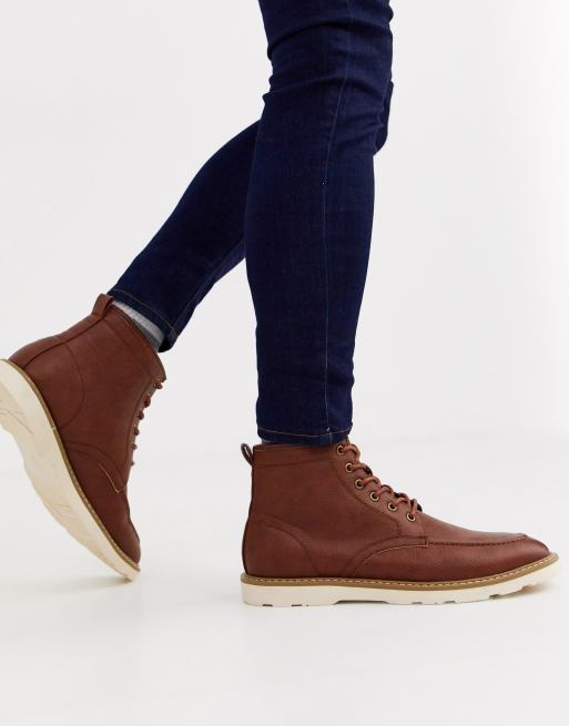 Botas con suela blanca hotsell