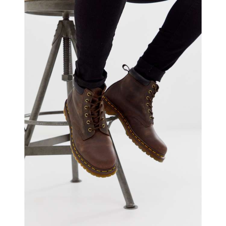 Las mejores ofertas en Botas para hombre Dr. Martens marrones superiores de  cuero