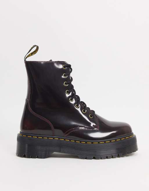 Dr martens 2025 negras plataforma rojo