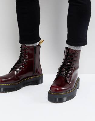 Dr. martens botas veganas shop jadon ii (rojo cereza)