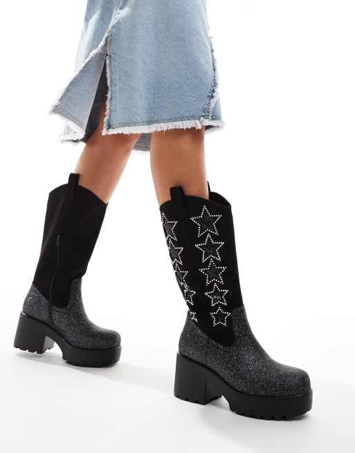 Botas de estilo wéstern con suela gruesa Pastel Supernova de Koi