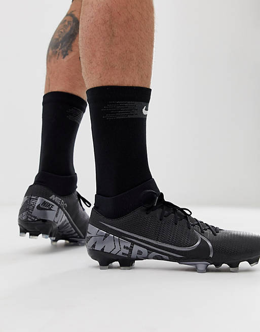Fértil Aprendizaje Árbol genealógico Botas de fútbol negros superfly 7 de Nike Football | ASOS