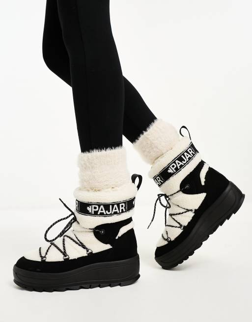 Botas de invierno blancas de borreguito de Pajar