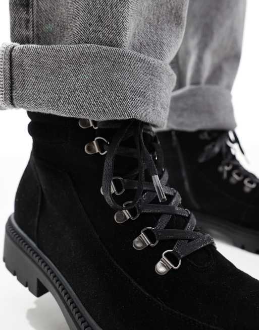Botas de montaña con cordones en negro de ASOS DESIGN, 3 de 4