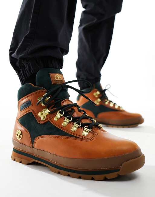 Botas de montaña marrones de cuero granulado Euro de Timberland ASOS
