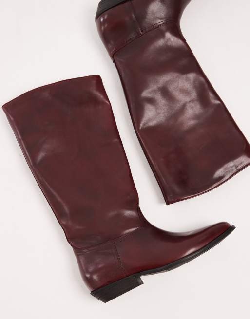 Botas de montar rojo guinda con detalle de hebilla Kendra de Bronx, 2 de 4