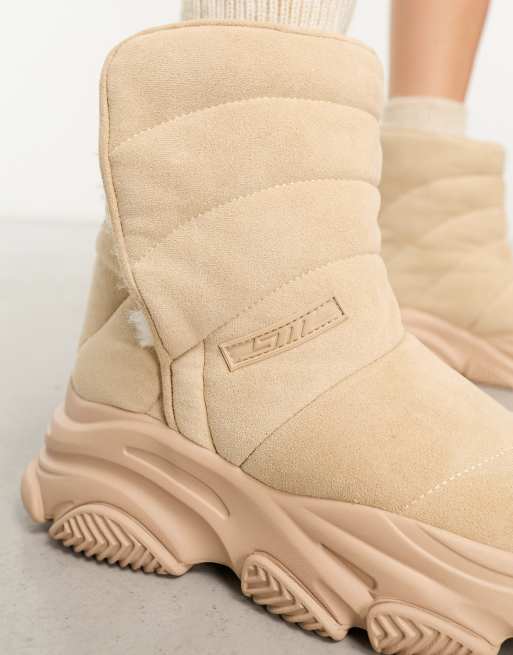 Botas de nieve blanco hueso acolchadas Alaska de ASOS DESIGN