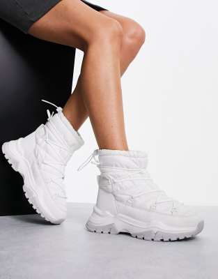 Botas de nieve blanco hueso acolchadas Alaska de ASOS DESIGN