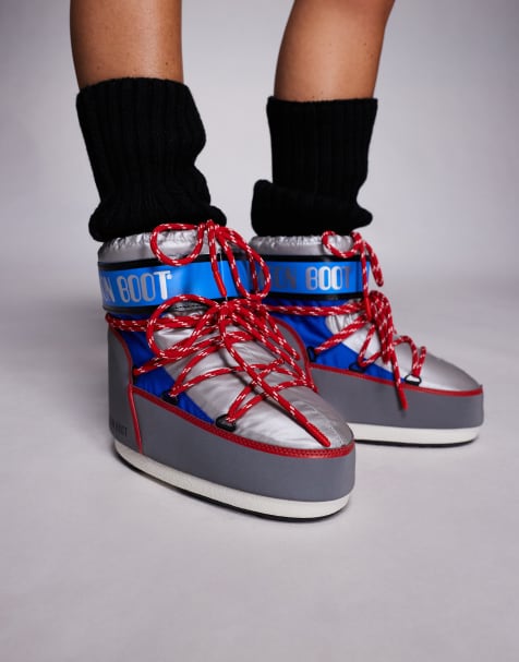 Botas de nieve plateadas con diseño deportivo Icon Low Space de Moon Boot - view 1