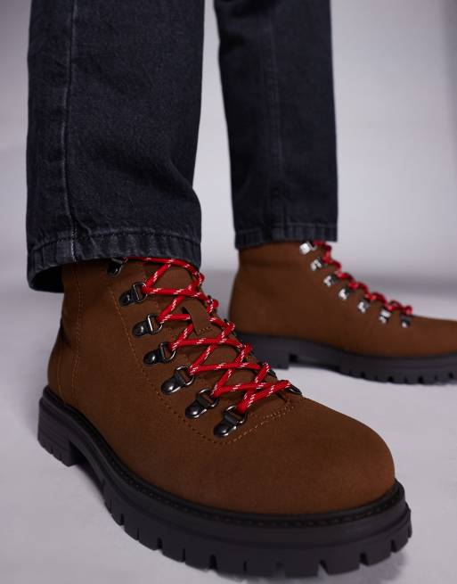 Botas de senderismo color tostado con cordones y suela dentada de ASOS DESIGN, 3 de 4