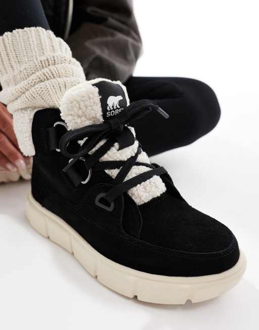 Botas de senderismo negras y color crema Explorer III Nw Lace de Sorel, 3 de 4