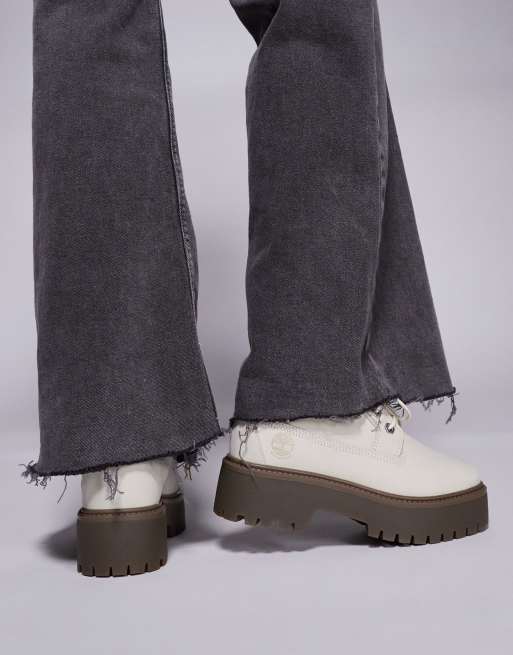 Botas grises con plataforma de nobuk Stone Street Nellie de Timberland, 4 de 4