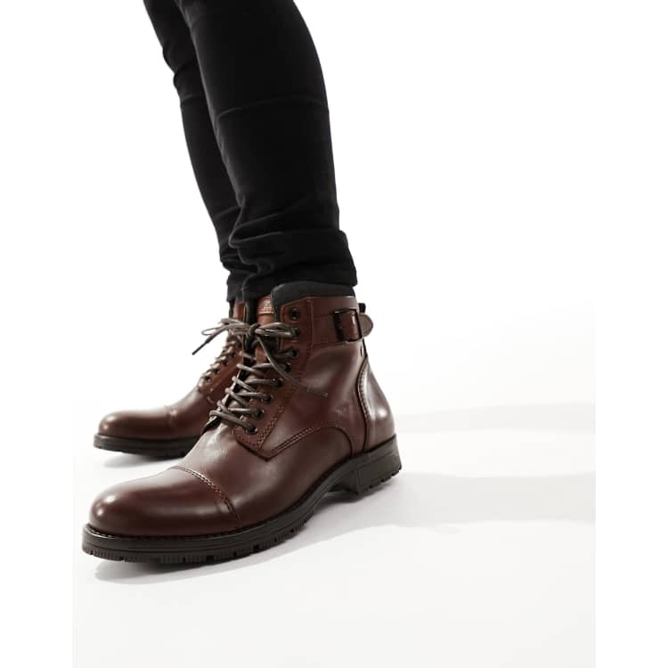 Jack & Jones ALBANY LEATHER Marrón - Envío gratis   ! - Zapatos  Botas de caña baja Hombre 71,40 €