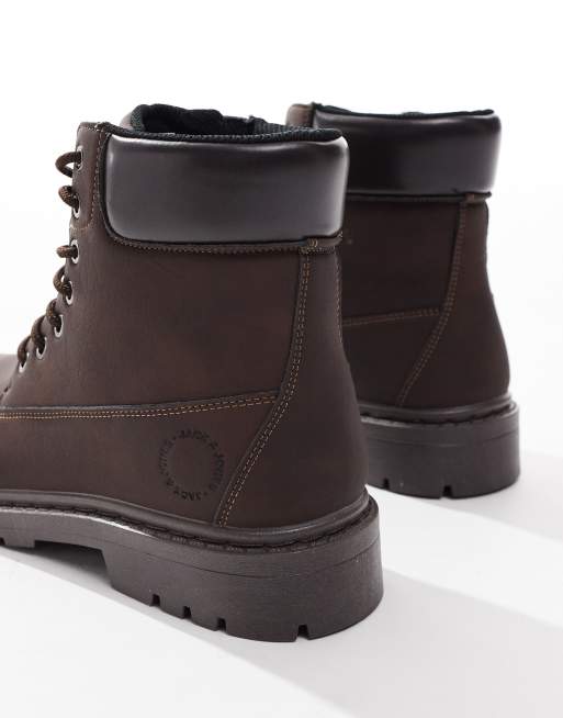 Botas marrones de estilo worker de Jack Jones ASOS - Main Image