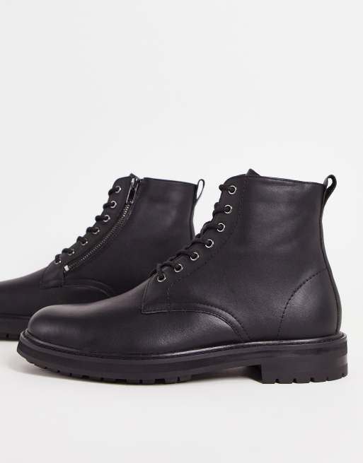 Botas negras con cordones de cuero de ALDO