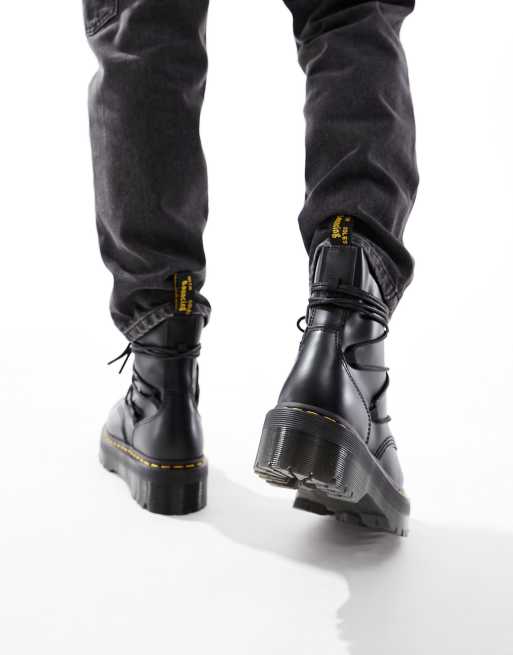 Botas negras con cordones de cuero liso Jarrick II de Dr Martens