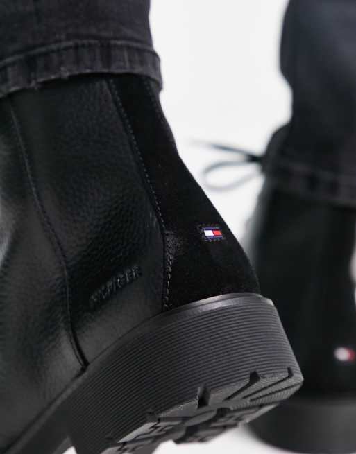 Botas negras tommy discount hilfiger