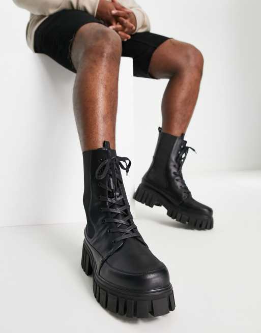 Botas negras con cordones Desda Public Desire ASOS