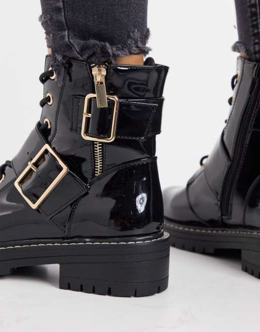 Botas negras con online hebillas mujer