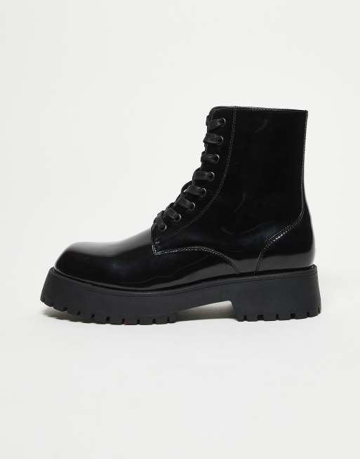 Botas negras con cordones y suela gruesa de ASOS DESIGN, 3 de 3