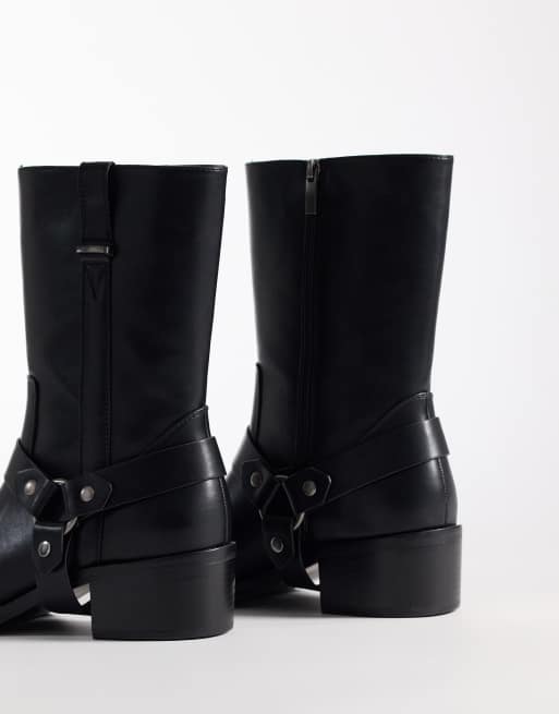 Botas negras con herrajes metálicos y hebilla extraíble de ASOS DESIGN, 2 de 4