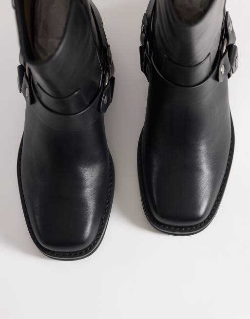 Botas negras con herrajes metálicos y hebilla extraíble de ASOS DESIGN, 3 de 4