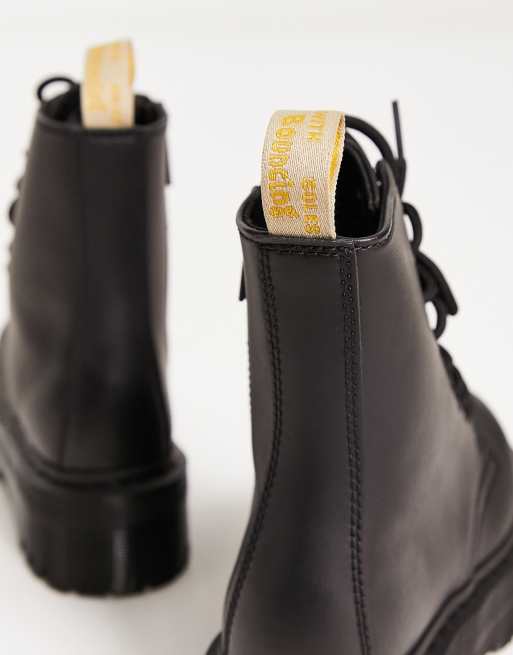 Botas negras con suela gruesa de cuero sintético Jadon de Dr Martens  , 2 de 4