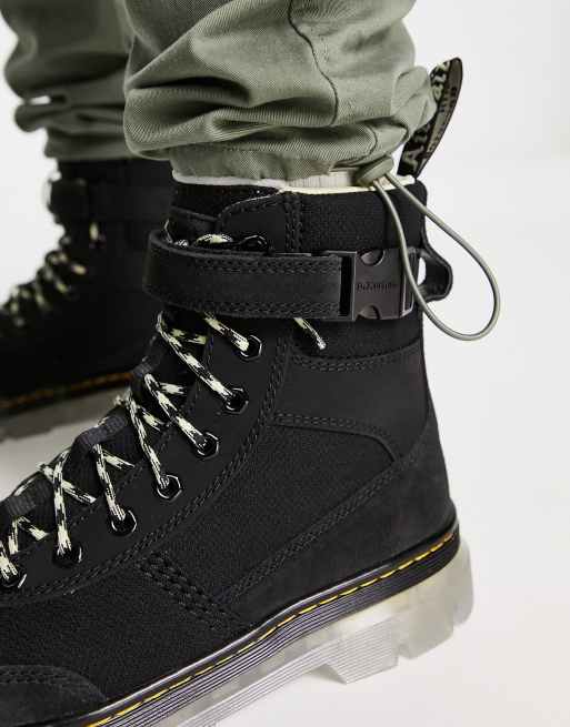 Botas negras con suela transparente, 8 ojales y Combs Dr Martens | ASOS