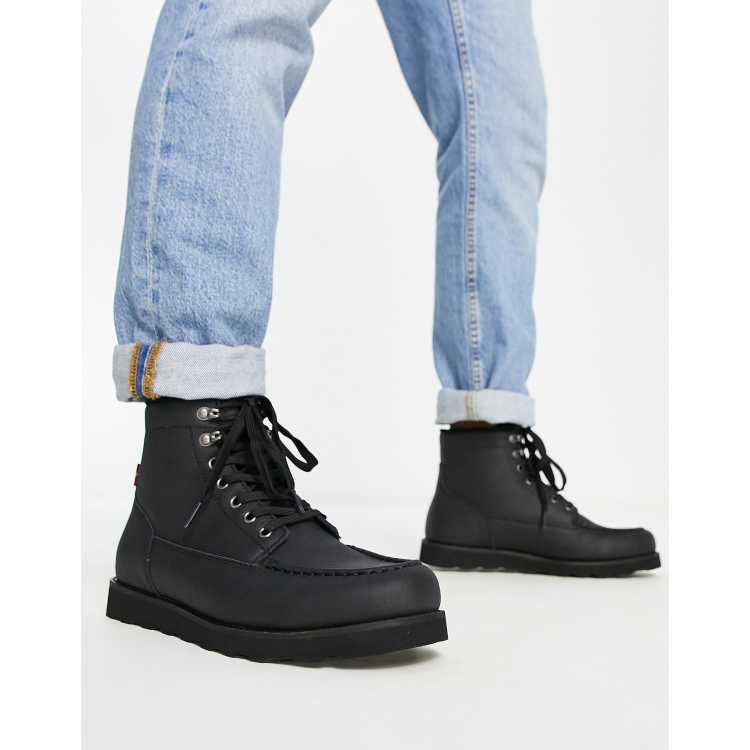 Botas negras de cuero con cordones Darrow de Levi s ASOS