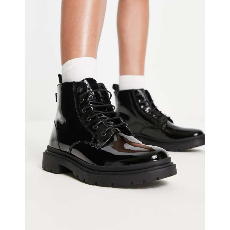 Botas negras de cuero con cordones de Levi's ASOS