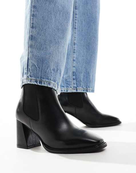 Botas negras de cuero Frankie de WALK LONDON - view 1