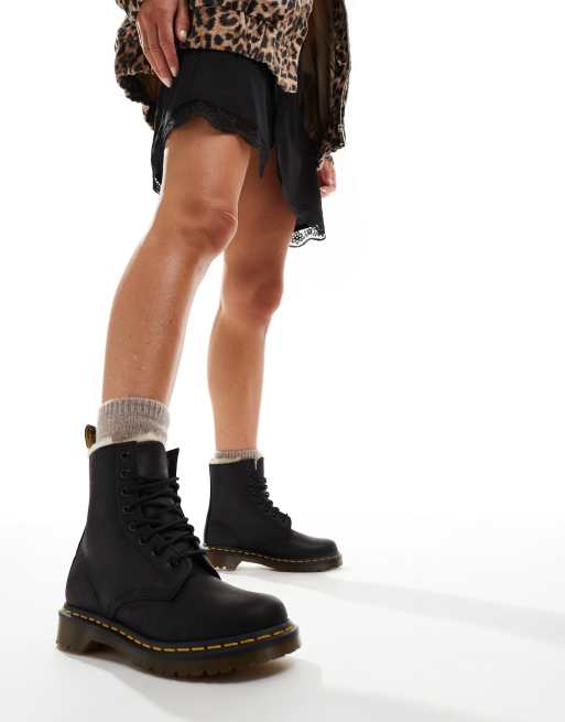 Dr martens 1460 black winter Botas negras de cuero Serena Wyoming 1460 de Dr. Martens Fenua environnementShops