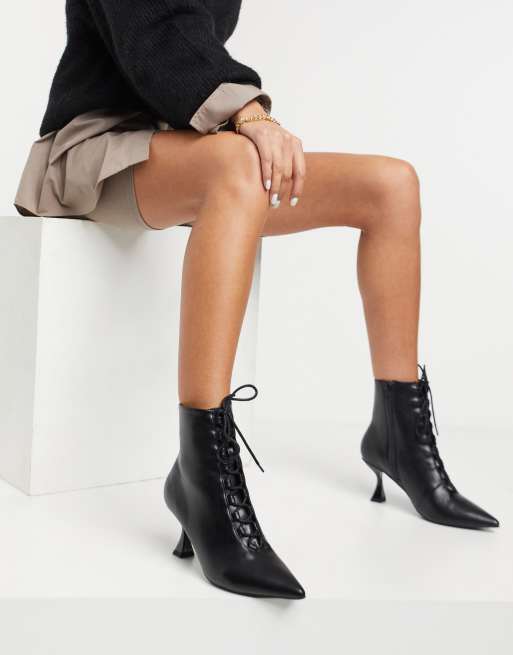 Botas negras discount mujer con cordones