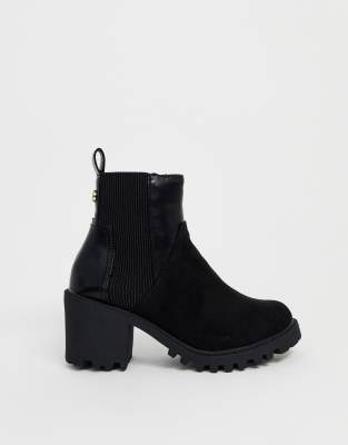 botas negras de tacon