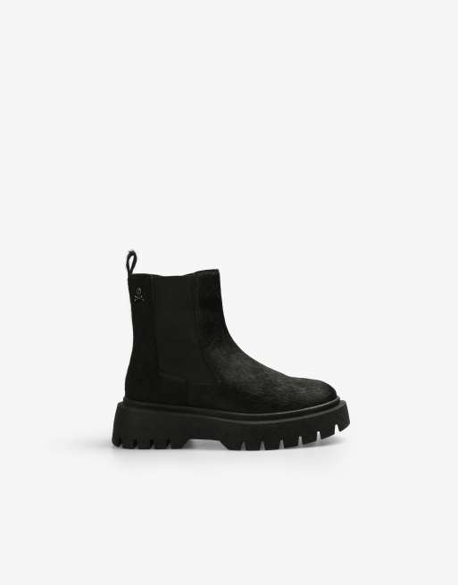 Botas negras efecto piel de potro Track de Scalpers