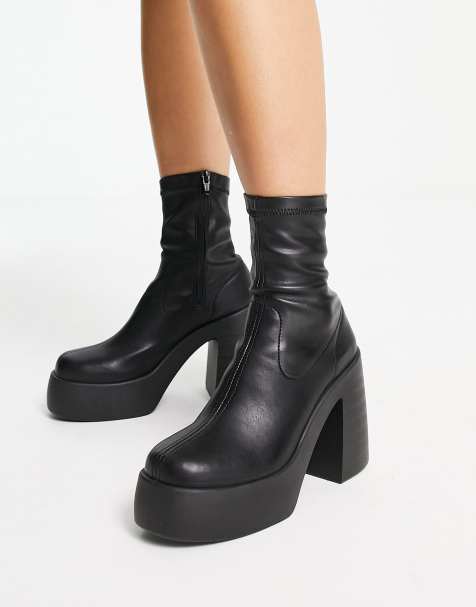 Botas negras best sale mujer tacon ancho