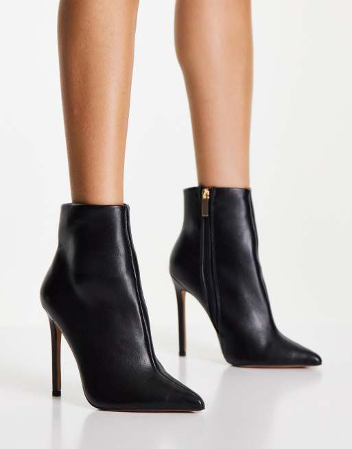 Botas negras estilo calcetín de tacón alto Esmeralda de ASOS DESIGN Wide Fit, 4 de 4