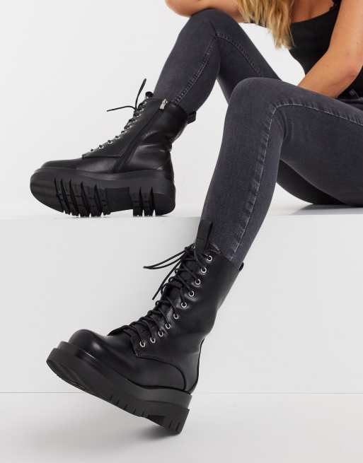 Botas negras cordones Dahlia de Raid | ASOS