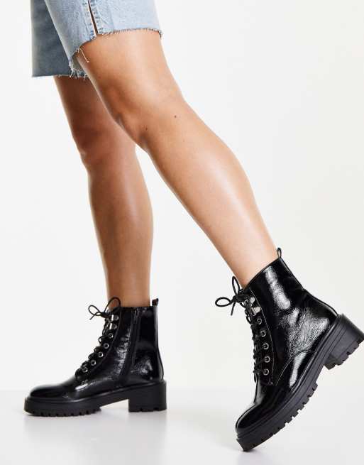 Botas cordones online charol