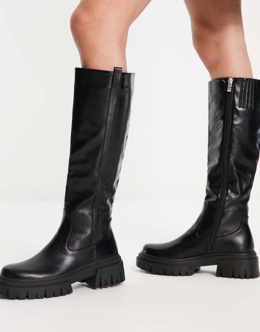 Botas negras suela online gorda