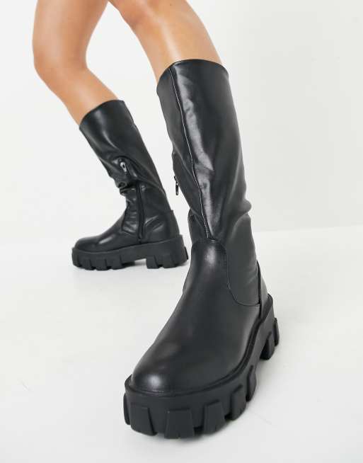 Botas negras sin cordones new arrivals