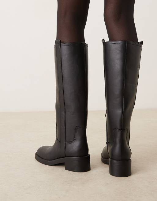 Botas negras sin cierres con suela gruesa Conan de ASOS DESIGN Wide Fit, 3 de 4